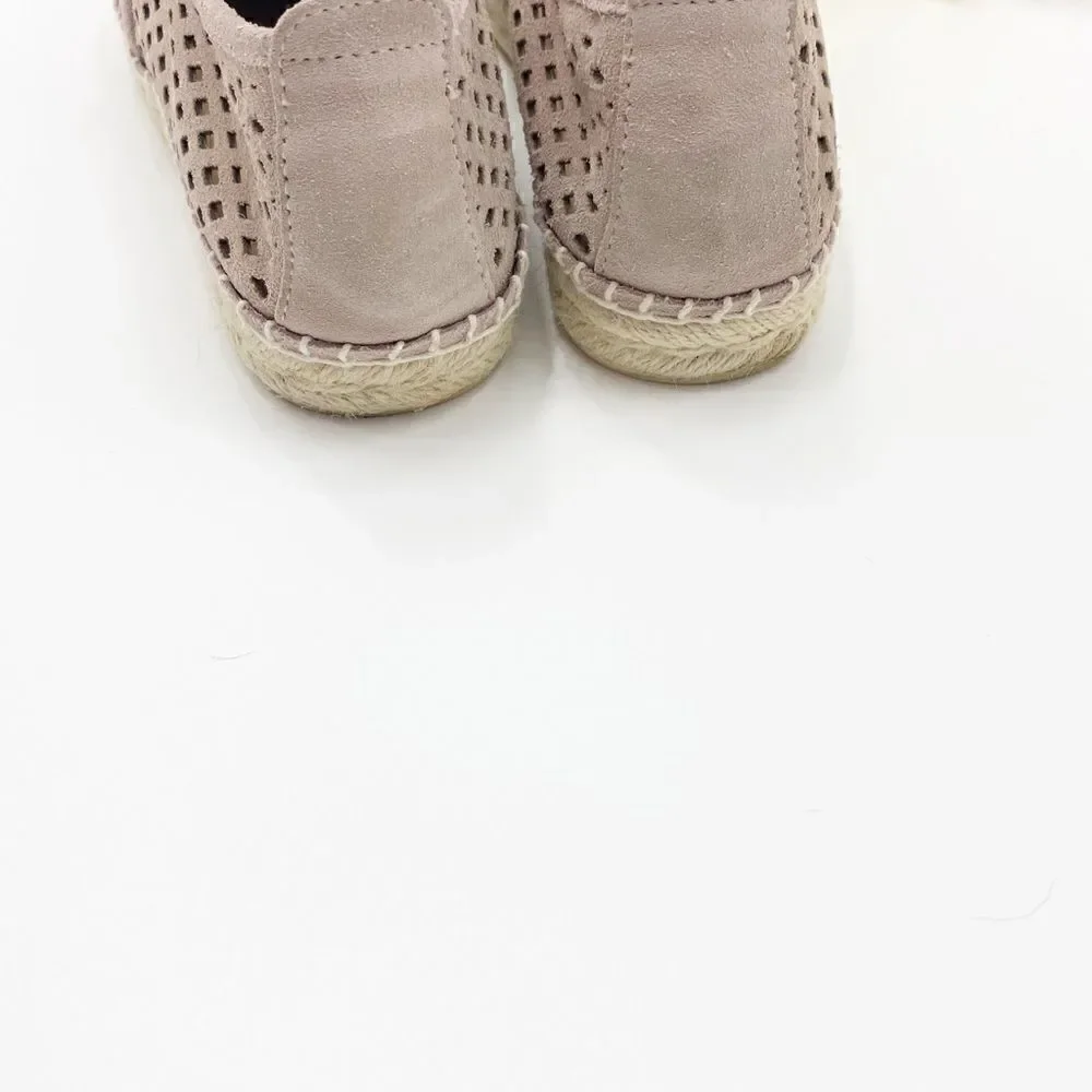 Steve Madden Women's Persy Leather Espadrilles Flats Tan Size 7.5M